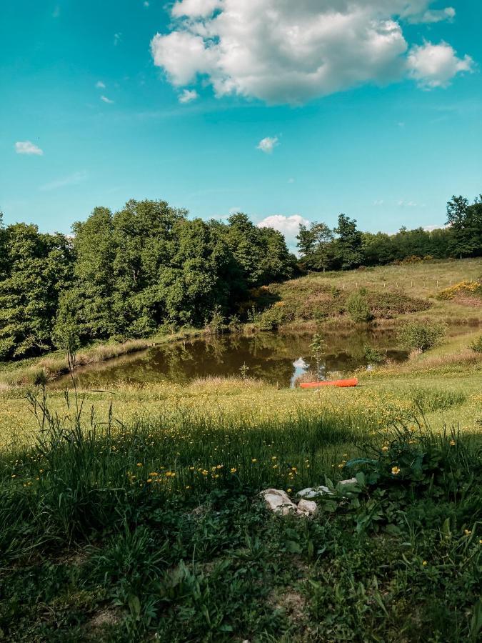La Ferme Du Pont De Maumy, Cabane Au Bord De L'Etang Et Bain Nordique Busserolles Екстер'єр фото